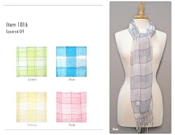 Checkered Summer Light Weight Rayon Scarf - Colors Available