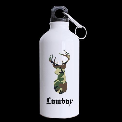 Funny Boy Mug - Fashion Army Camouflage Deer Head Cowboy Sports Bottle Or Tea Mug - 13.5 Oz