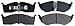 ACDelco Silver 14D591M Semi-Metallic Front Disc Brake Pad Set