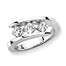 14K White Gold 3 Stone Channel Set Princess Cut Diamond Ring (1.00 ctw, G-H, SI)