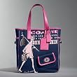 Coach Bonnie Girly Canvas Bag Tote 13530 Navy Pink