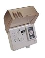 Hubbell All-Weather 4 Grounded Outdoor Outlet Strip with GFCI, Photocell, and 6-Position Timer #FB6006