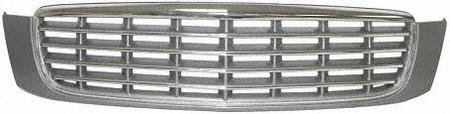 00-04 CADILLAC DEVILLE GRILLE, Chrome/Paint to Match, Base Model, w/o RPO-TL4 (2000 00 2001 01 2002 02 2003 03 2004 04) C070133 88959439