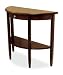 Winsome 94039 Half Moon Table with Drawer/Shelf-Antique Walnut
