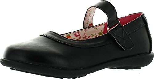 Girls School Collection Girls Clase-06 Casual School Uniform Shoes,Black,10