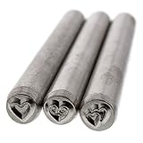 Beadsmith 3-Piece 5mm Heart Punch Set for Stamping Metal, 3/16-Inch