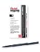 Pentel Superball Roller Ball Pen, Metal Tip, 0.25mm Extra Fine Lines, Black Barrel Black Ink, Box of 12 (R204A)