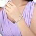 Bamoer Luxury White Gold Plated Bracelet for Women with Sparkling Clear Cubic Zirconia inlaid