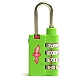 4 Dial Heavy Duty Safeskies TSA Accepted Combination Lock Lime Green
