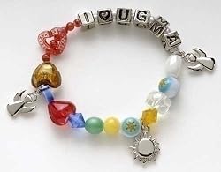 "I Love Grandma" Glass Beaded Story Bracelet Size Large #40565