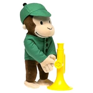 BRIO Curious George CIRCUS GEORGE PLUSH w  Trumpet by 