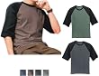 District Threads - Pigment-Dyed 3/4 Sleeve Raglan Tee (DT101)