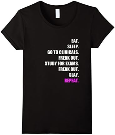 Women's Funny #NurseLife Shirt For Clinicals Nursing School RN LPN Small Black