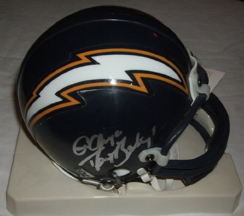 Drew Brees Autographed San Diego Chargers Mini Helmet W/PROOF, Picture of Drew Signing For Us, New Orleans Saints, Super Bowl MVP