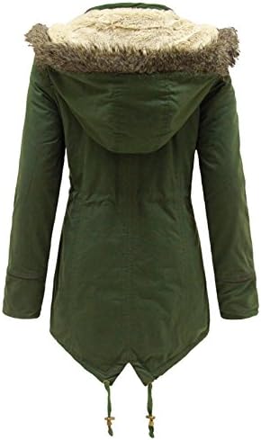 Brave Soul Women's Fur Oversized Hood Fishtail Jacket Padded Parka Coat