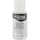 Deco Art Media Fluid Acrylic Paint, 1-Ounce, Titanium White