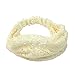 Elegant Women Black Bandanas Lace Headwrap Headband Girls' Hair Accessory Gift (Beige)