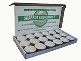 Shabbat Eco-Candle tea lights (1 box of 18 tea lights)