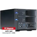2000GB 2x 3,5" Fantec MR-35DUS2, SATA zu USB 2.0 + eSATA, RAID, schwarz