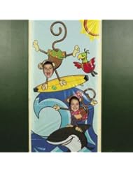 6 BEACH MONKEY Photo PROP/DOOR BANNER/Luau PARTY DECOR/Surf/SHARK
