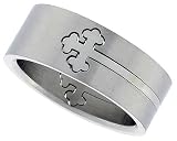 Surgical Steel 5/16' (8mm) Orthodox Cross Ring