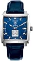 Tag Heuer Monaco Mens Blue Leather Strap Blue Dial Stainless Steel Automatic Watch WW2111.FC6204