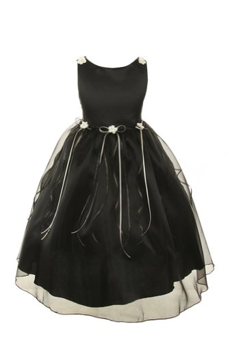12 Colors Satin Bodice Spring Summer Flower Girl Pageant Tulle Dress: Infant-14