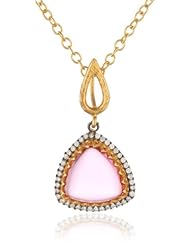 Azaara Delicate Pink Swarovski Crystal Pendant Necklace