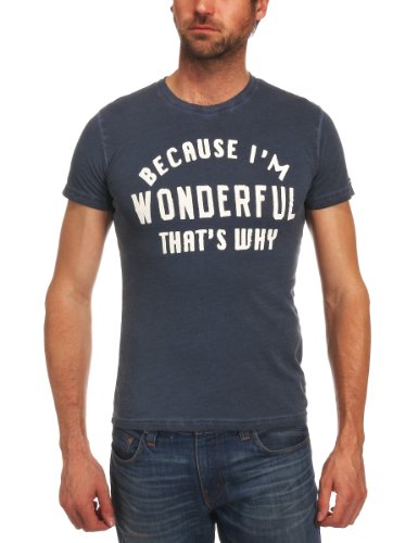 Wrangler Herren Shirt/ T-Shirt W7638FP35, Gr. 48/50 (M), Blau (Navy 35) Preisvergleich