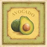 Avocado by Daphné Brissonnet. LAMINATED. 11.79 inches width by 12.00 inches height. Highest Quality Art Poster Print