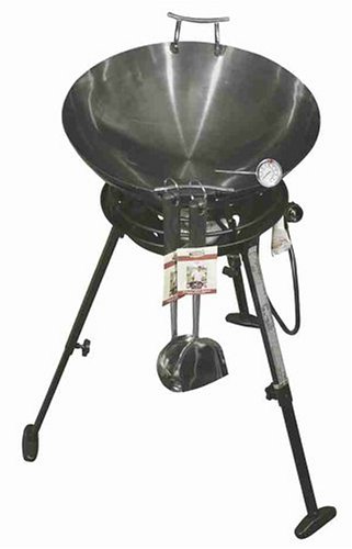 Eastman Outdoors Model 37212 22-Inch Carbon-Steel Wok Kit with Burner, Spoon, and Spatula