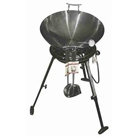Eastman Outdoors Model 37212 22-Inch Carbon-Steel Wok Kit with Burner, Spoon, and Spatula
