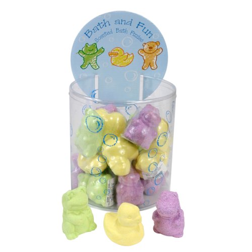 24 Bath Fizz Tablets - Assorted Animal Shapes