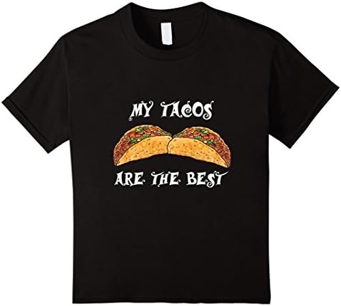Kids My Tacos Are the Best Graphic Mexican T-shirt  8 Black