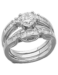 Ann Harrington Jewelry 14k White Gold 1/2 Ct Tw Diamond Ring Guard