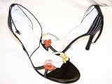 GUESS by Marciano Bow-K Black Leather Shoe w/ Flowers Size 10