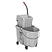 Rubbermaid Commercial WaveBrake Mopping System Bucket and Side-Press Wringer Combo, 35-quart, Gray (1863897)