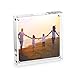 HESIN Acrylic Photo Frame Double Sided Frameless Magnetic Picture Frame for 5