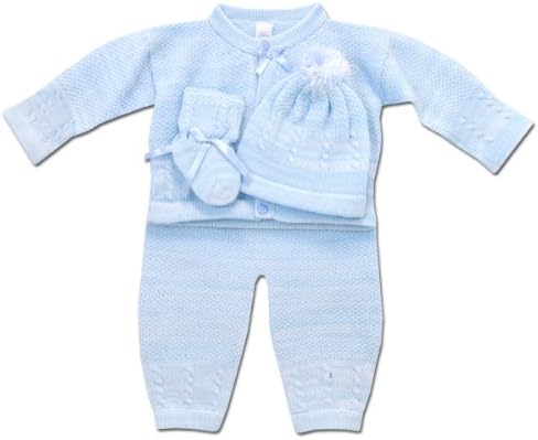 Will'beth Blue Sweater Pant Set - Newborn