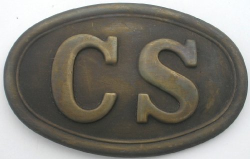 Solid Brass Civil War Confederate CS Army Puppy Paw Belt Buckle