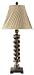 CBK Ltd Twist Wood-look Table Lamp with Candlestick Stem, 32-Inch Tall