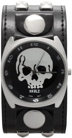 Large Silver Skull Band Watch