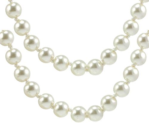 Minidream Cream Simulated Pearl (8 mm) Strand Necklace, 60" (White)