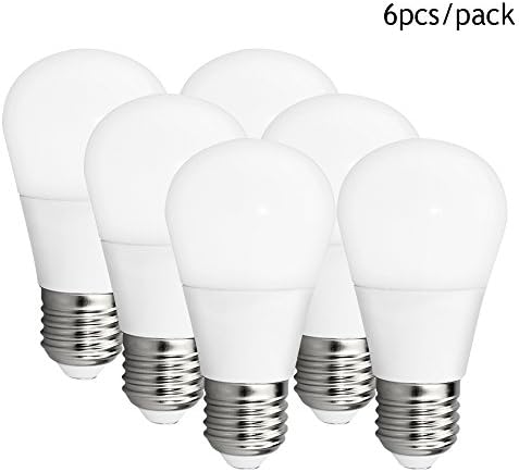 Pacaly 5w LED Light Bulbs,E26 25 Watts Equivalent,Day White 6000k,LED Bulbs 5watts - Pack of 6 Units