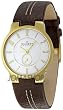 Skagen Casual Gold-tone Steel Mens Watch with Brown Leather Bracelet 433LGL1