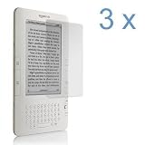 Durable Clear Reusable Front LCD Screen Protector -3 Pack for Amazon Kindle 2 Wireless Reading Device