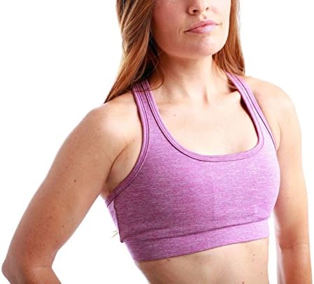 Swoob Women's Idona Racerback Pocket Sports Bra X-Small ElectricOrchid
