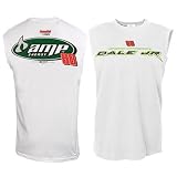 Dale Earnhardt Jr. White Sleeveless Racing Muscle T-shirt