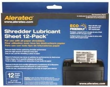 Aleratec 240165 Shredder Lubricant Sheet 12-Pack - Shredder lubricant sheets (pack of 12 )