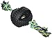 Pet Qwerks Large Jingle X-Tire Ball with Single Rope